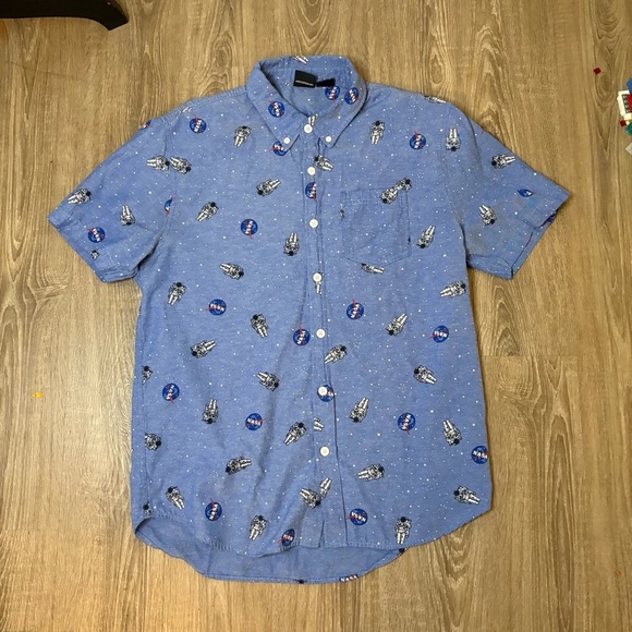 MAD Engine Blue Astronaut Print Shirt​​ - Picture 2 of 7